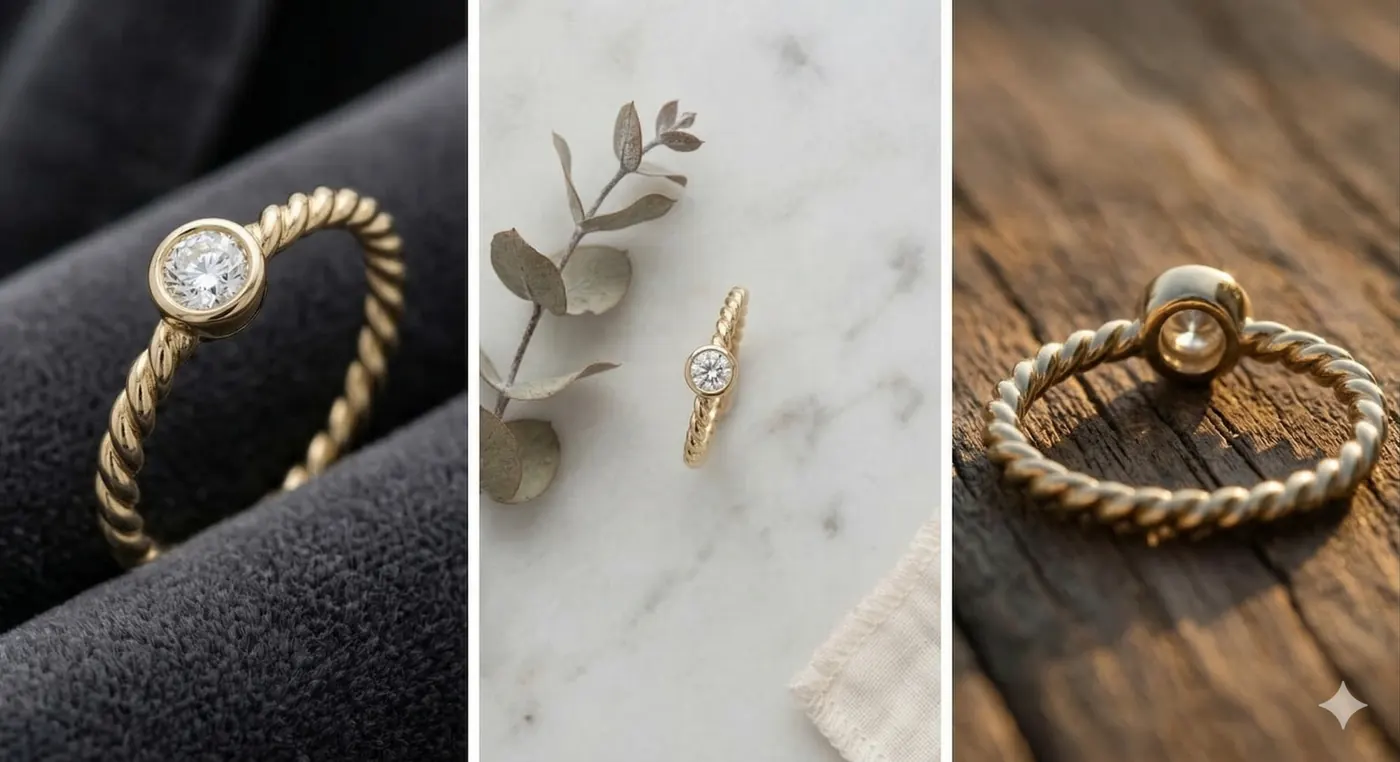 Chevron Pavé Ring
