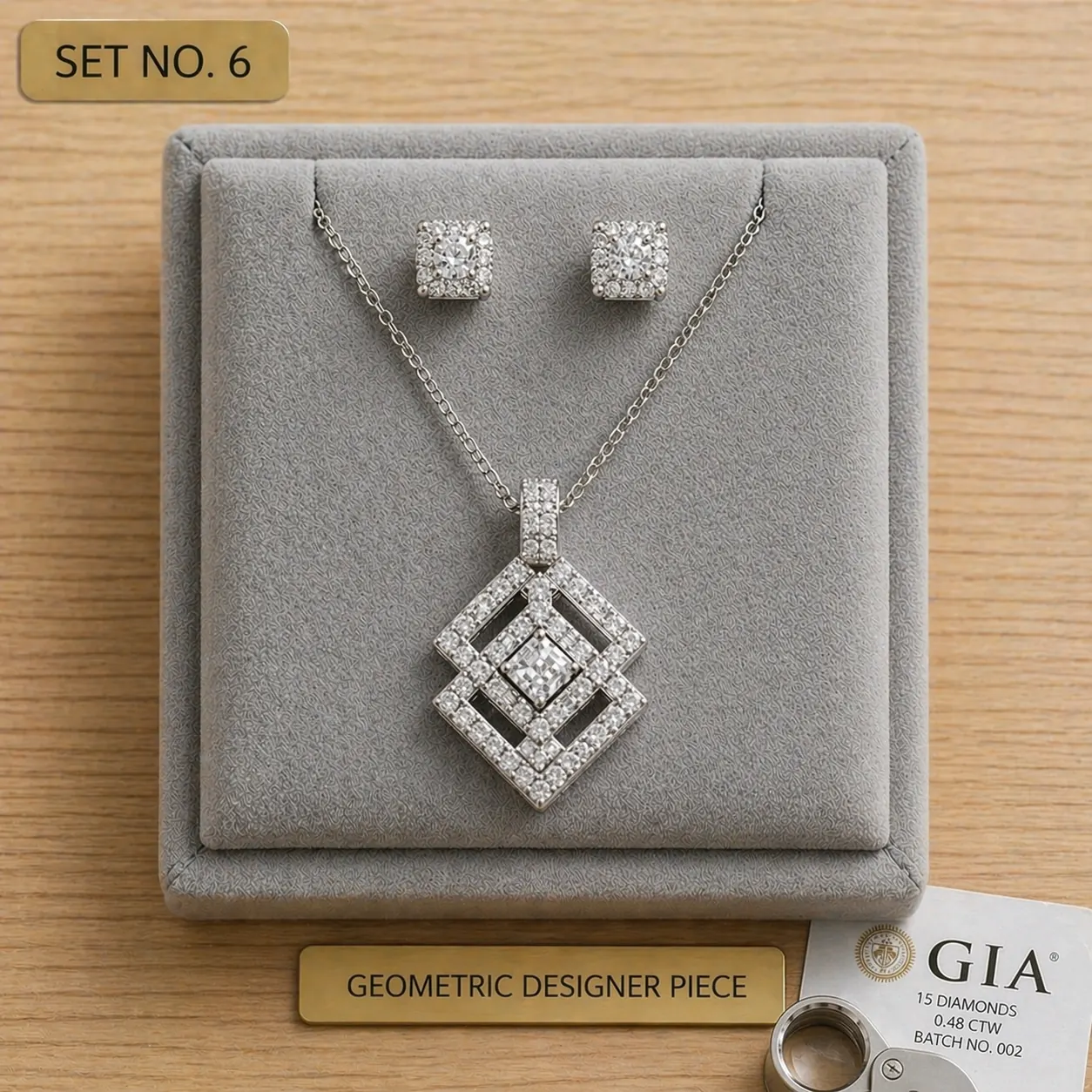 Geometric Designer Pendant Set