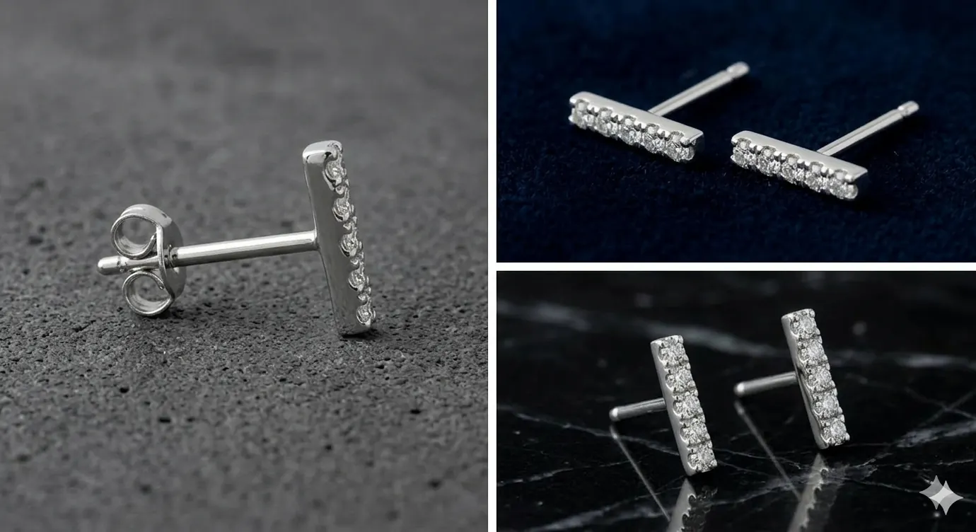 Leaf Diamond Studs