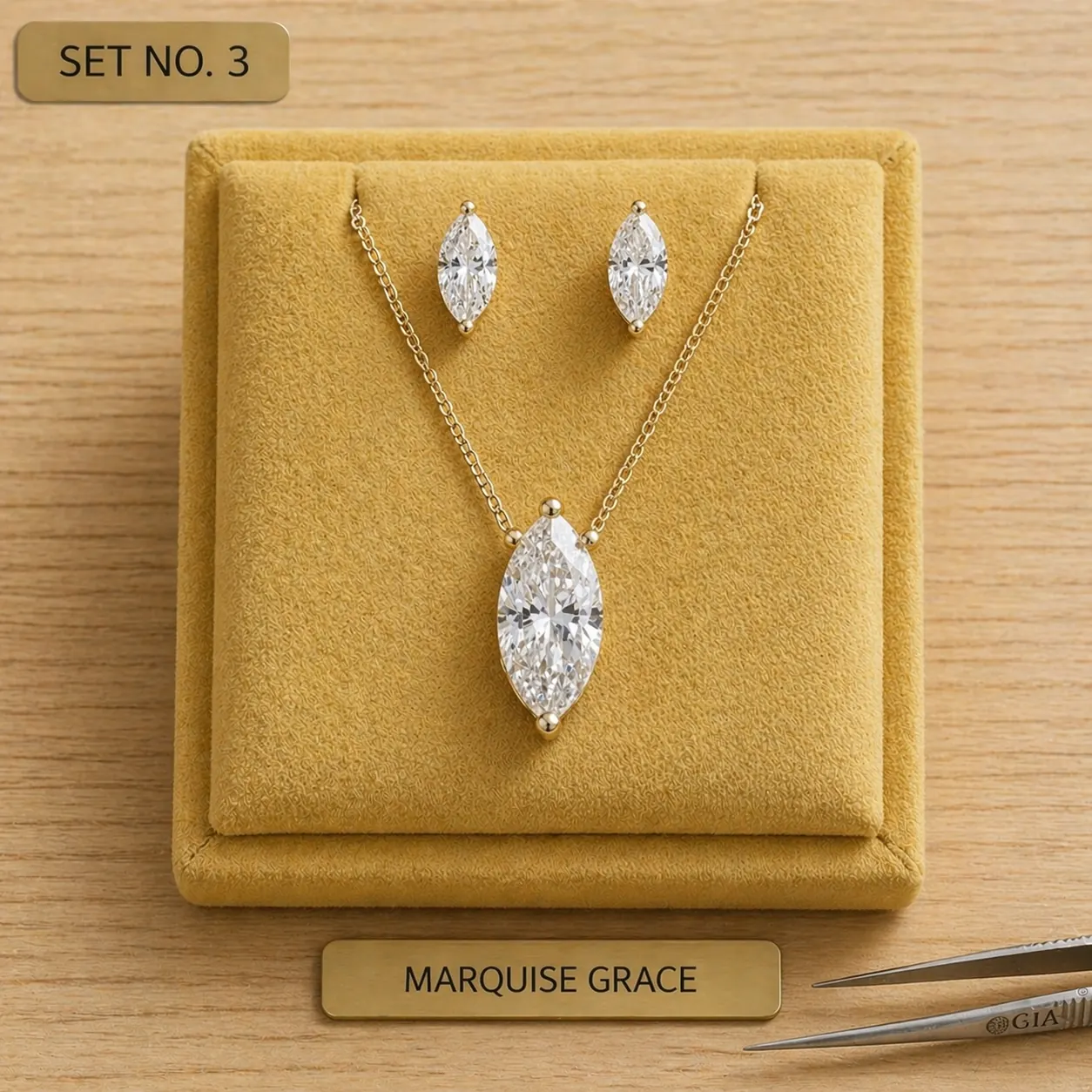 Marquise Grace Pendant Set