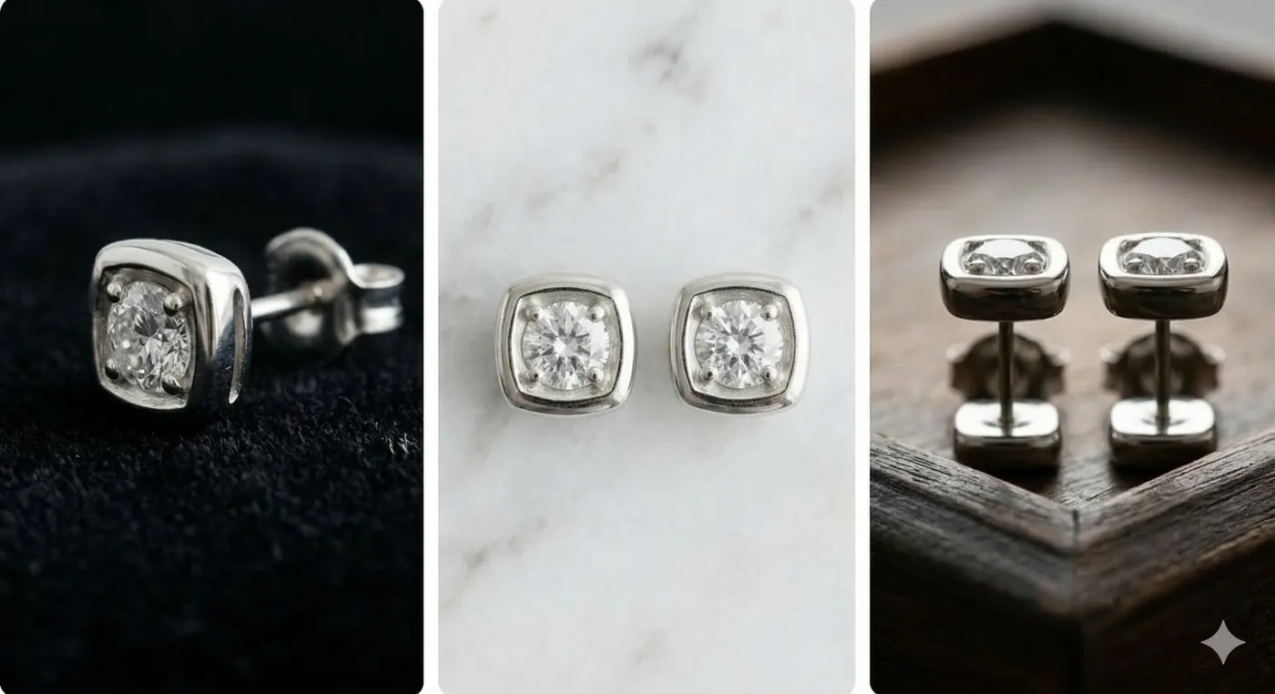 Round Solitaire Studs